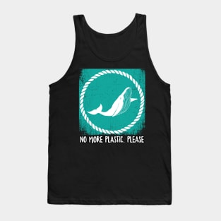 Save The Whales No More Plastic Please Tank Top